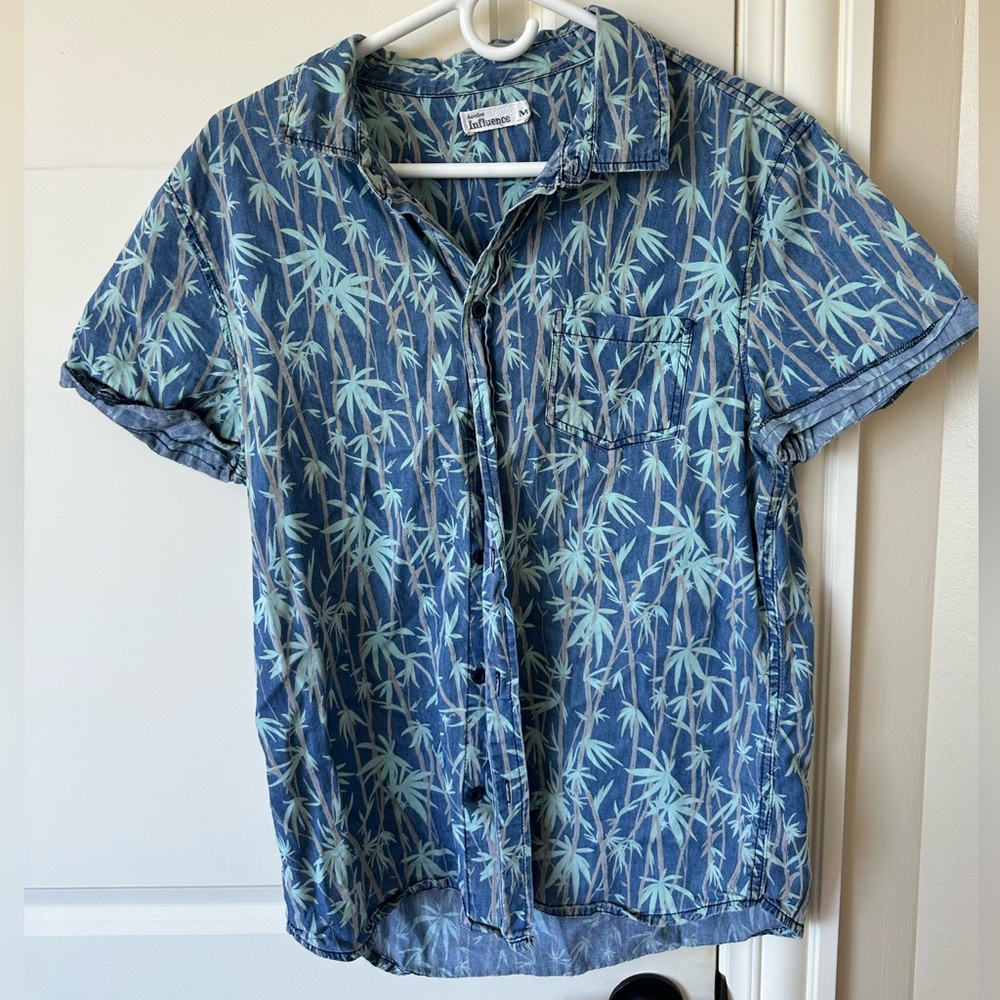 Another Influence Mens Floral Button Up Shirt (ASOS) - Medium